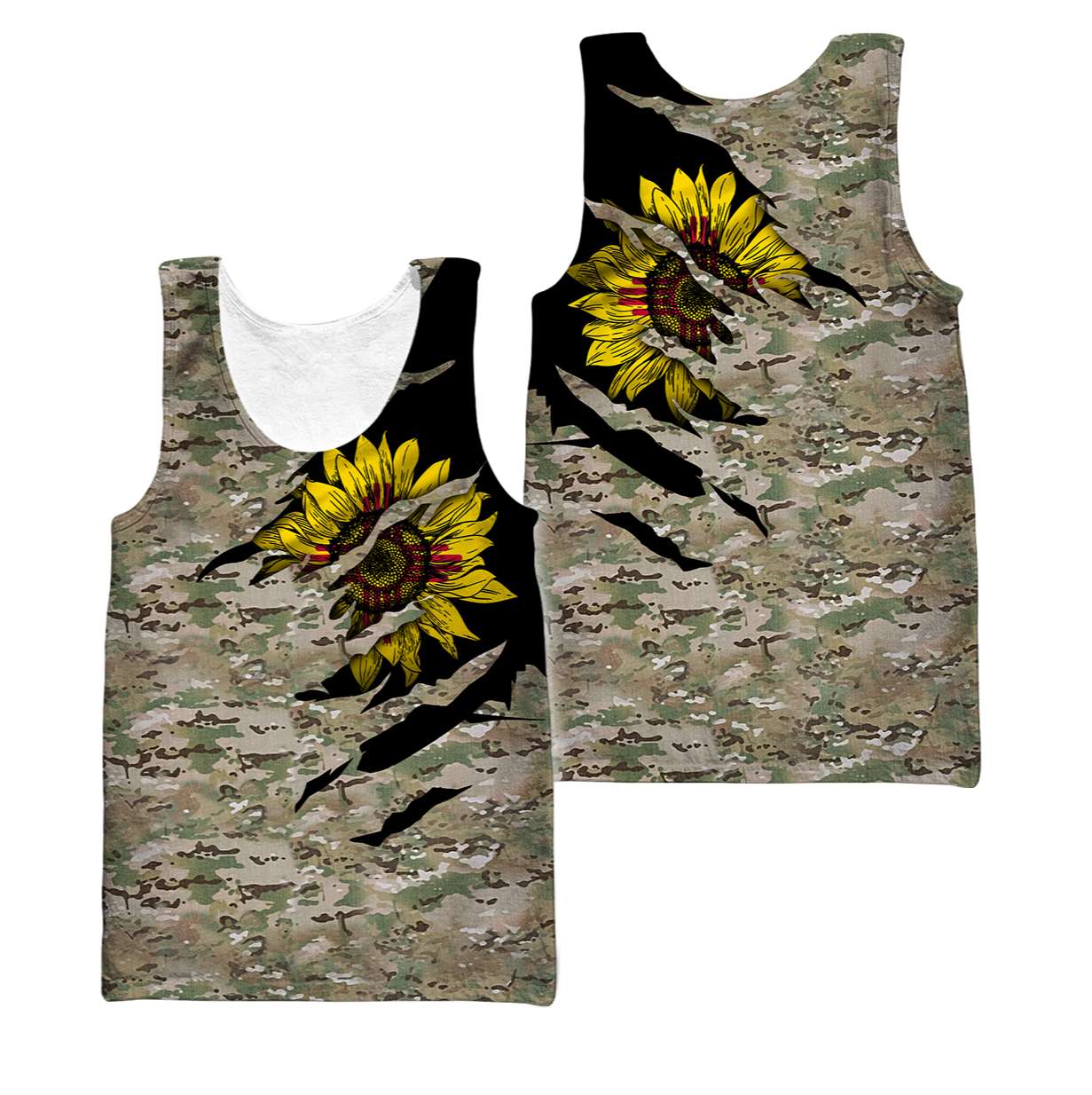 New Mexico Sunflower Camo 3D All Over Printed Unisex Shirts