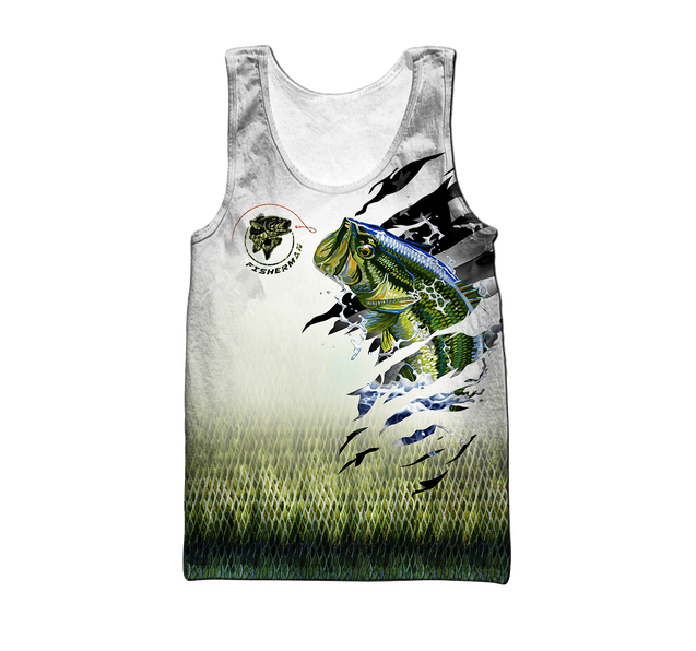 Custom name Bass fishing escape Skin camo 3D printed shirts