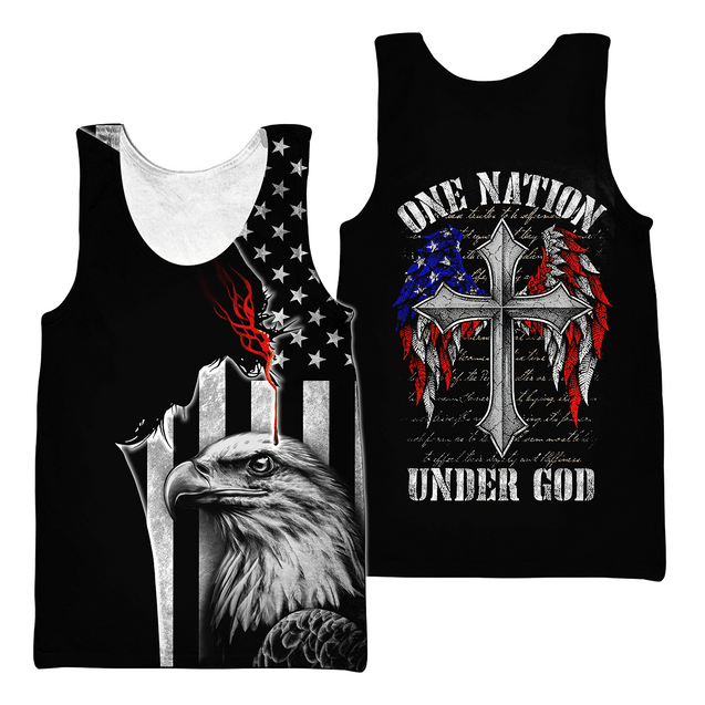 One Nation Under God 3D All Over Printed Unisex Shirts