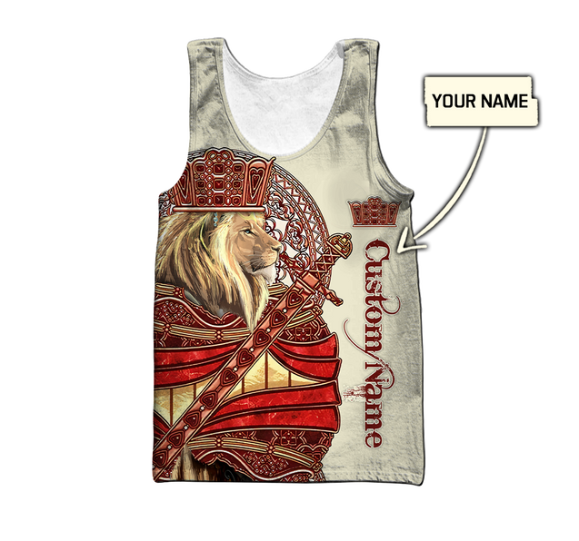 Summer Collection - Customized Name King Lion 3D All Over Printed Unisex Shirts