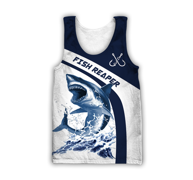 Custom name Shark fishing design 3d print shirts