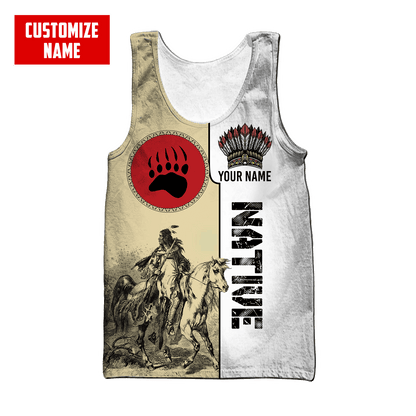 Customized Name Native American 3D All Over Printed Unisex Shirts