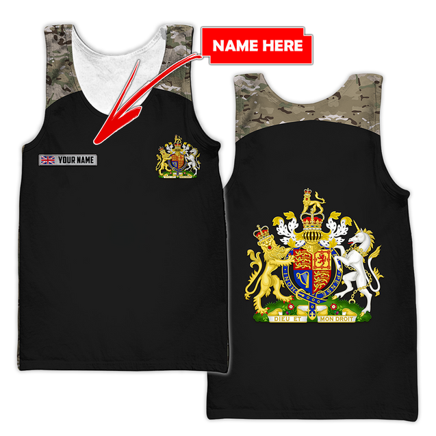 Personalized Name XT Bristish Veteran Coat of Arms 3D Printed Shirts TNA01042105