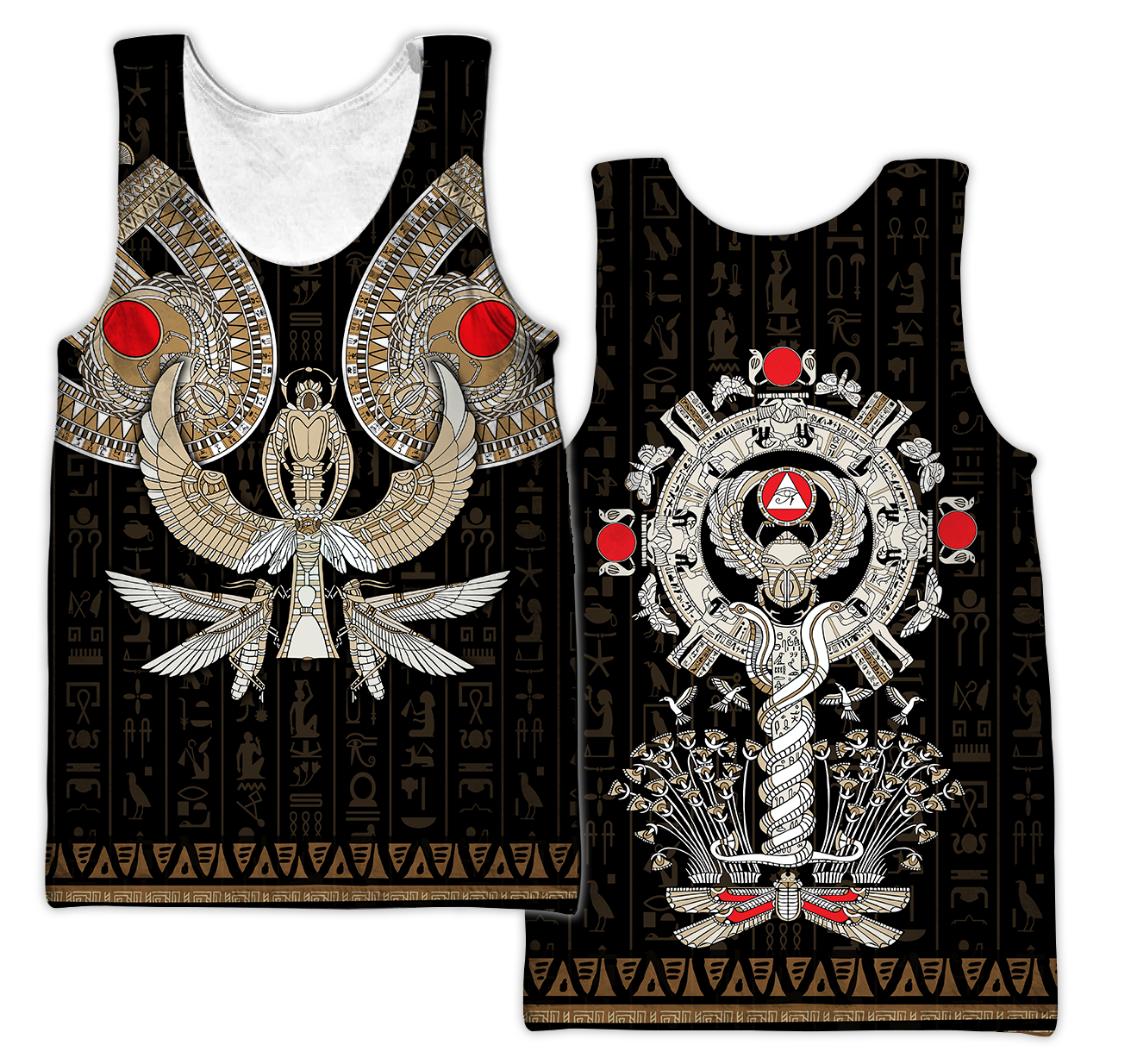 Ancient Egypt ver2 Painting Pattern 3D Tattoo Printed Shirts