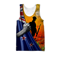 Lest we forget New Zealand Veteran 3D print shirt