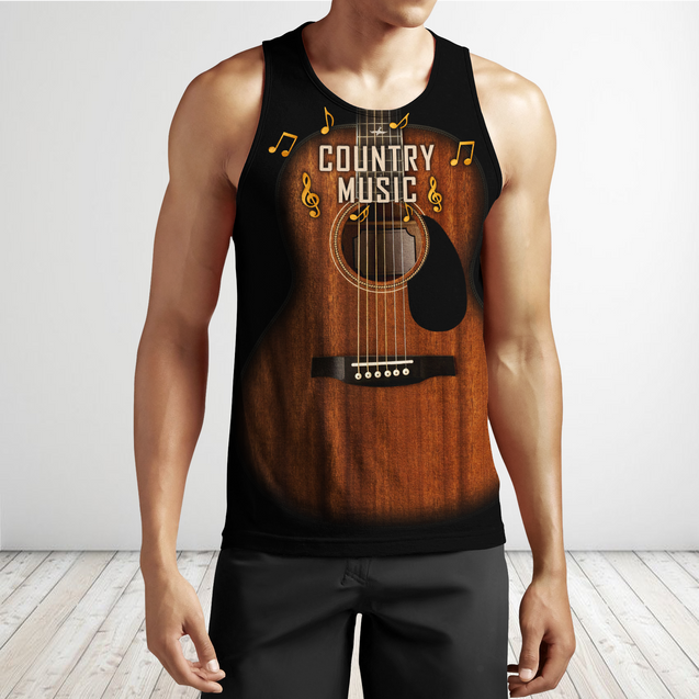 Country Music Guitar Musical Instrument 3D All Over Printed Shirts For Men And Women