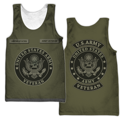 US Veteran Persionalized Name 3D All Over Printed Unisex Hoodie