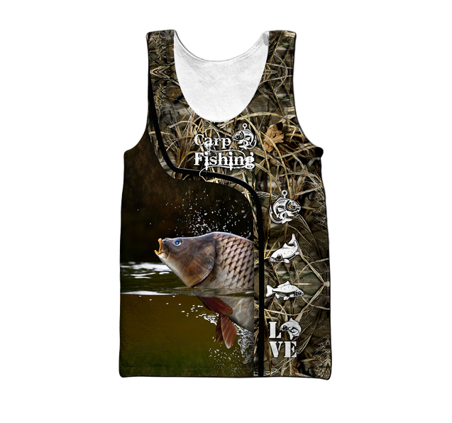 Custom name Carp Fishing water camo 3D print shirts