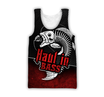 Haul in Bass Fishing Red Reaper 3d print shirts