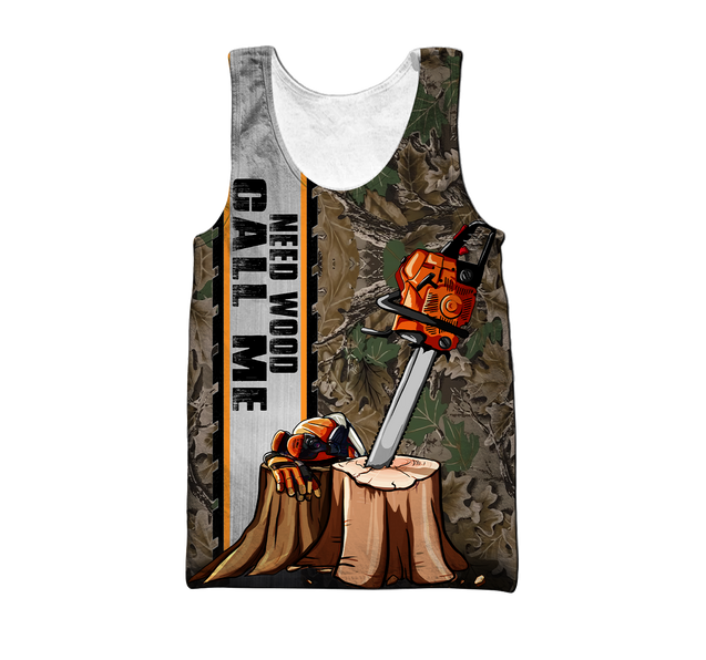 Customize Name Chainsaw 3D All Over Printed Unisex Shirts Need Wood Call Me