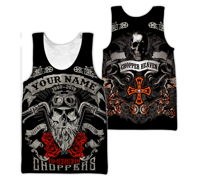 Customize Name Motorcycle Racing 3D All Over Printed Unisex Shirts American Choppers