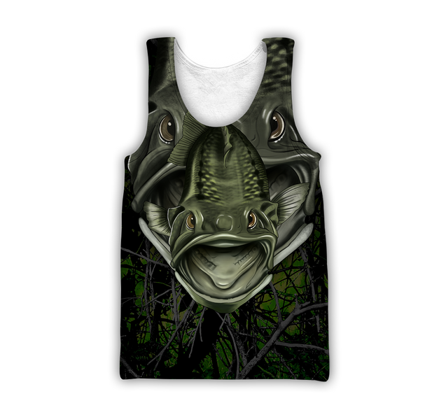 Largemouth Fishing Badass camo Cover 3d print shirts