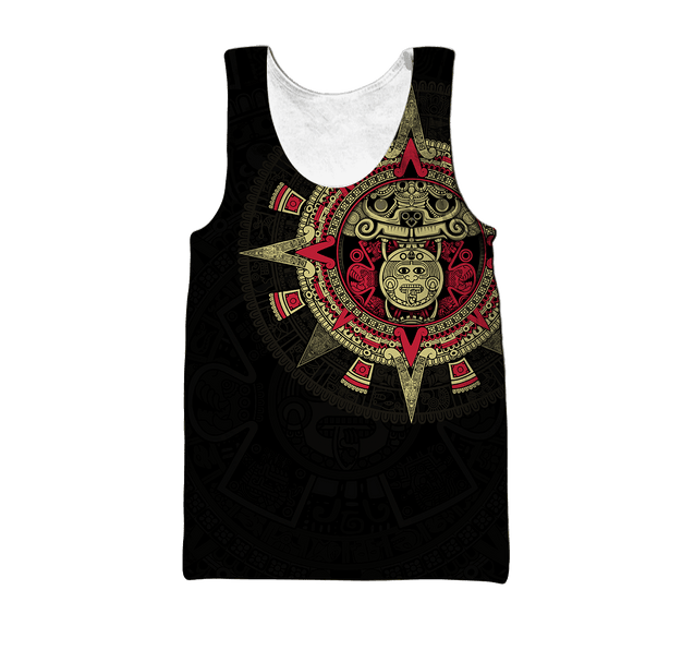 Aztec Mexico Red 3D All Over Printed Unisex Shirts