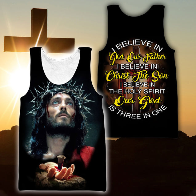 I Believe In God Jesus Christ 3D All Over Printed Shirts NTN06012005