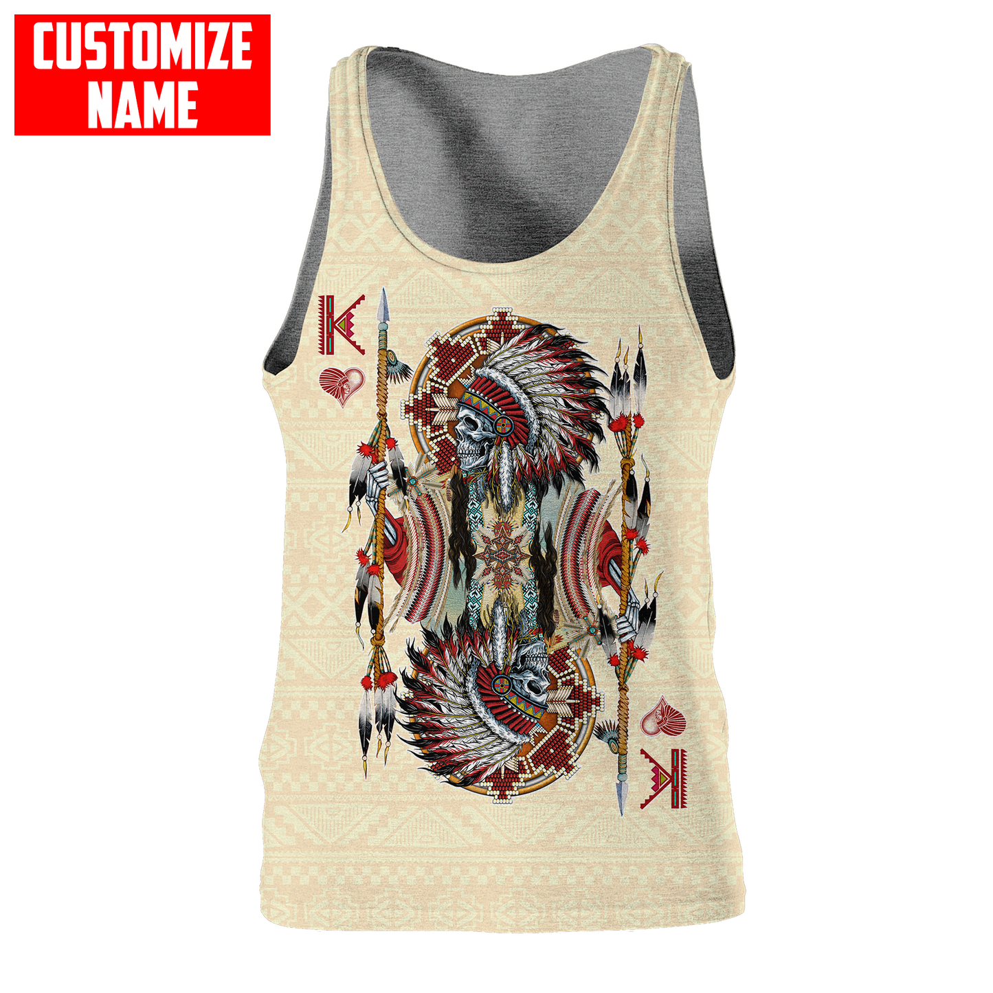 Customized name Native American 3D All Over Printed Unisex Shirts