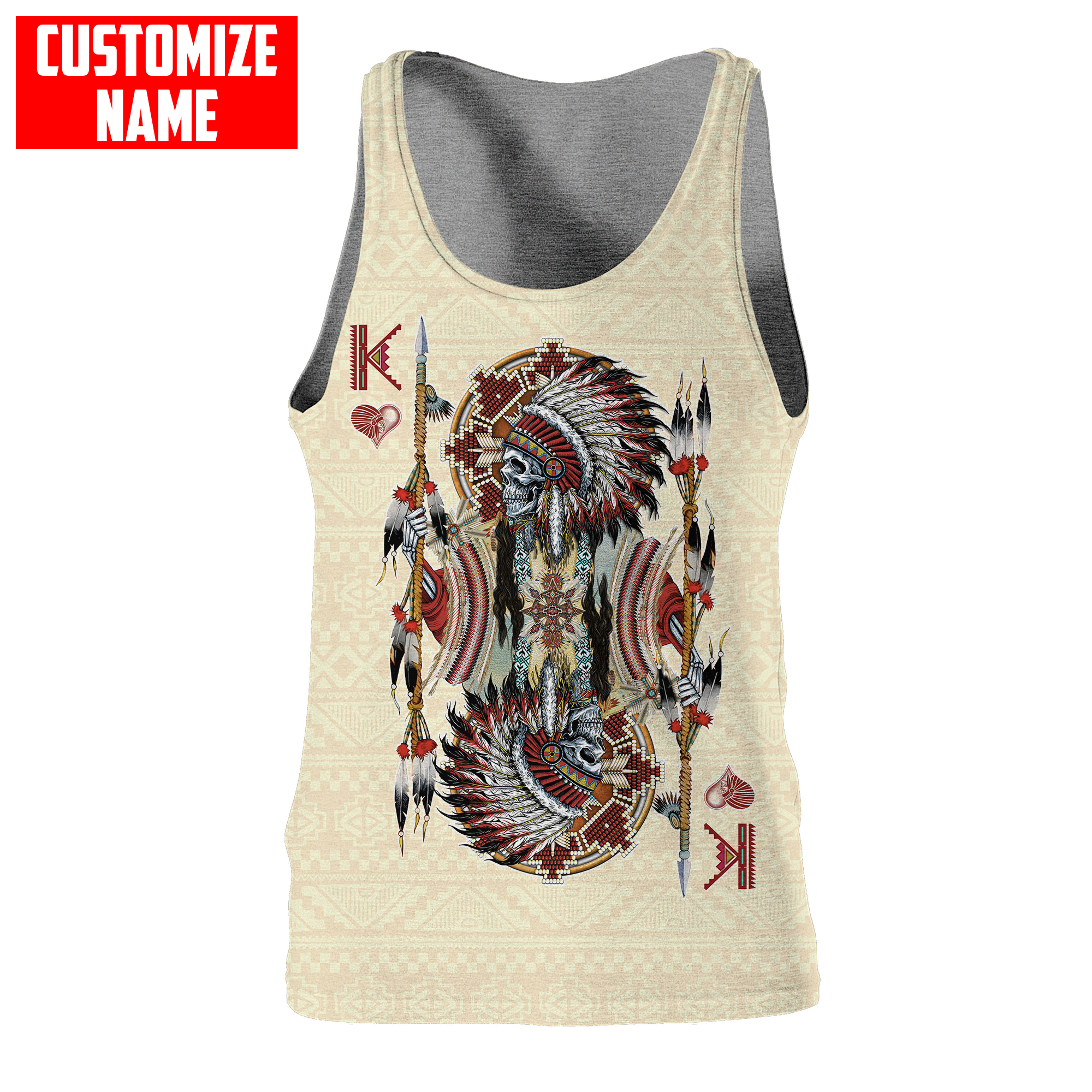 Customized name Native American 3D All Over Printed Unisex Shirts