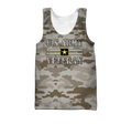 US Army Veteran 3D All Over Printed Shirts PD07122001