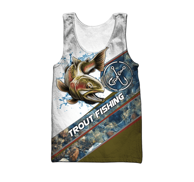 Custom name Trout-Salmon Fishing Underwater Camo 3D painting printed shirts