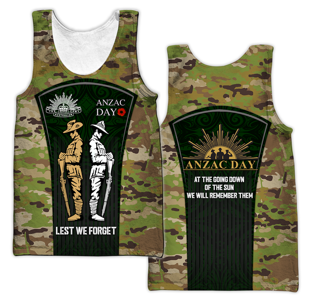 Lest We Forget Anzac Day 3D All Over Printed Unisex Shirts