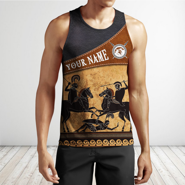 Custom name Ancient greece warrior Greek Mythology 3D print shirts