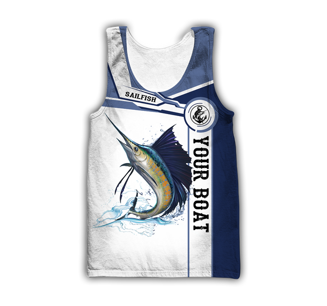 Custom name Sailfish fishing Catch and Release 3D Design print shirts