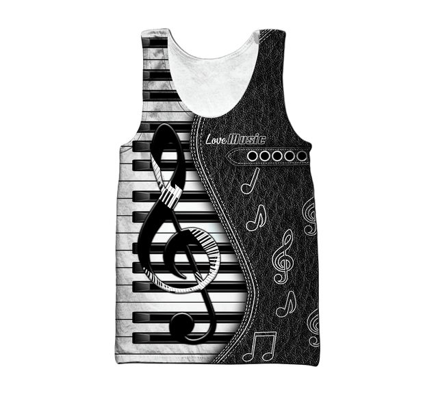 Piano Musical Instrument 3D All Over Printed Hoodie For Men And Women