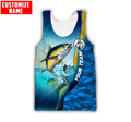 Custom name Tuna fishing Team Billfish 3D Design Printed Shirts