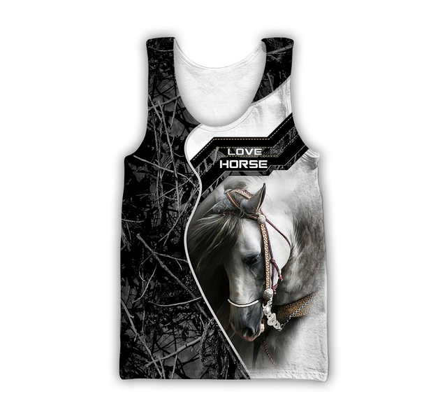 Beautiful White Horse 3D All Over Printed Shirts For Men And Women TR1911202CL