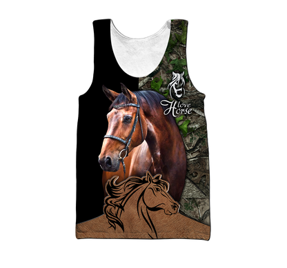 Love Horse Custom Name 3D All Over Printed Shirts