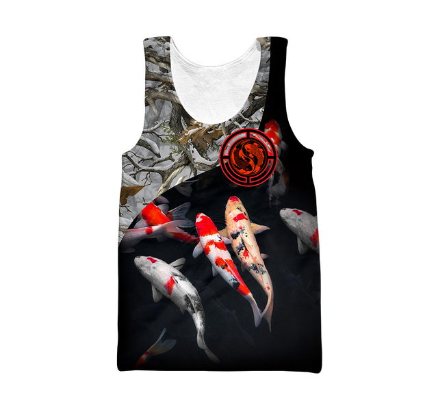 Custom name Koi fish underwater 3D Design print shirts