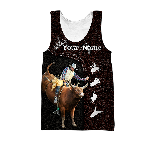 Customize Name Bull Riding 3D All Over Printed Unisex Shirts