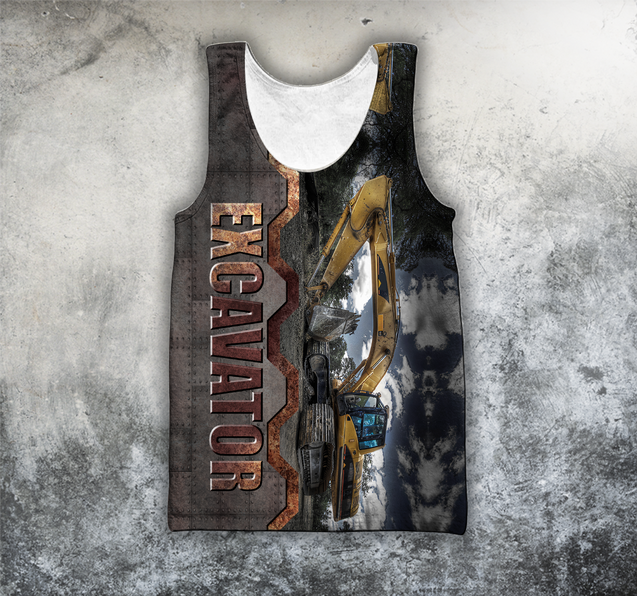 Persionalized Excavator 3D All Over Printed Unisex Shirts