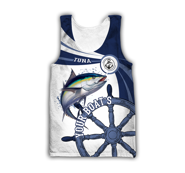 Custom name Tuna fishing boat team Catch and Release 3D Design print shirts