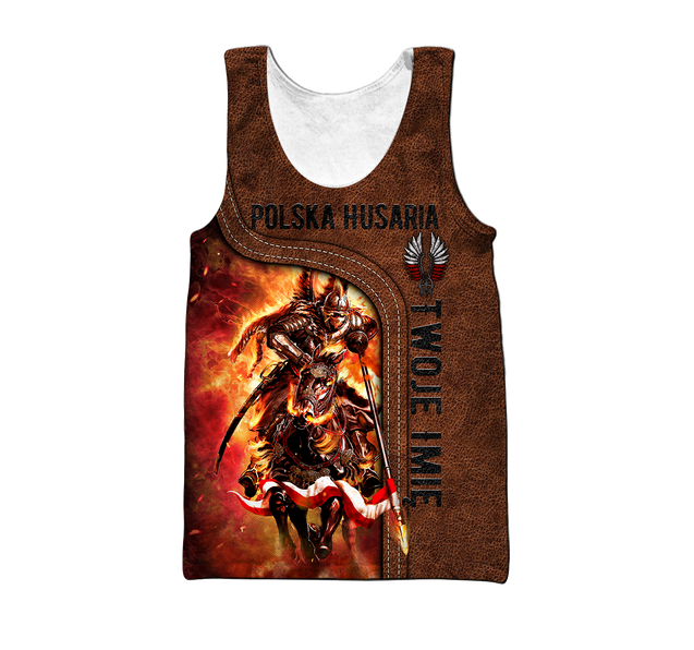 Premium Winged Hussars Leather Pattern Custom name 3D Printed Shirts