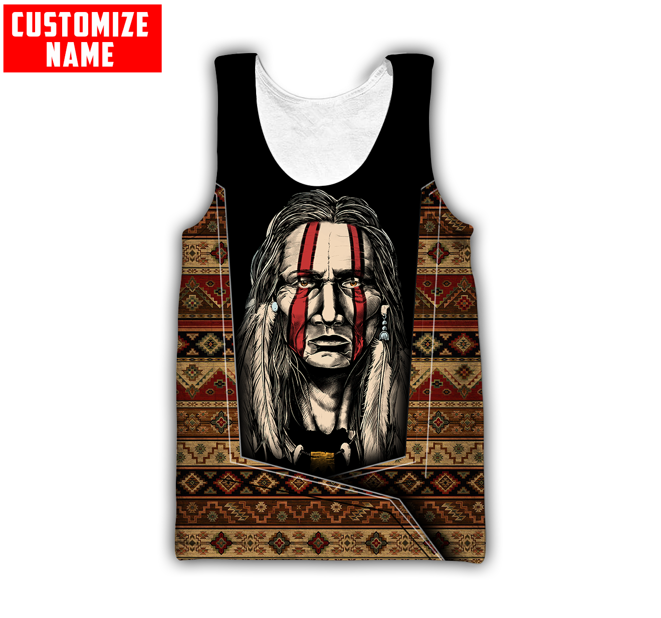 Customized Name Native American 3D All Over Printed Unisex Shirts
