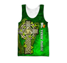 Premium Unisex Hoodie Custom Name Irish St.Patrick  Celtic Cross And The Irish Harp ML