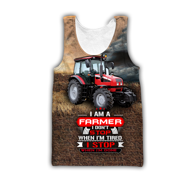 3D All Over Printed Tractor  Red  Unisex Shirts Custom Name XT NTN20022103