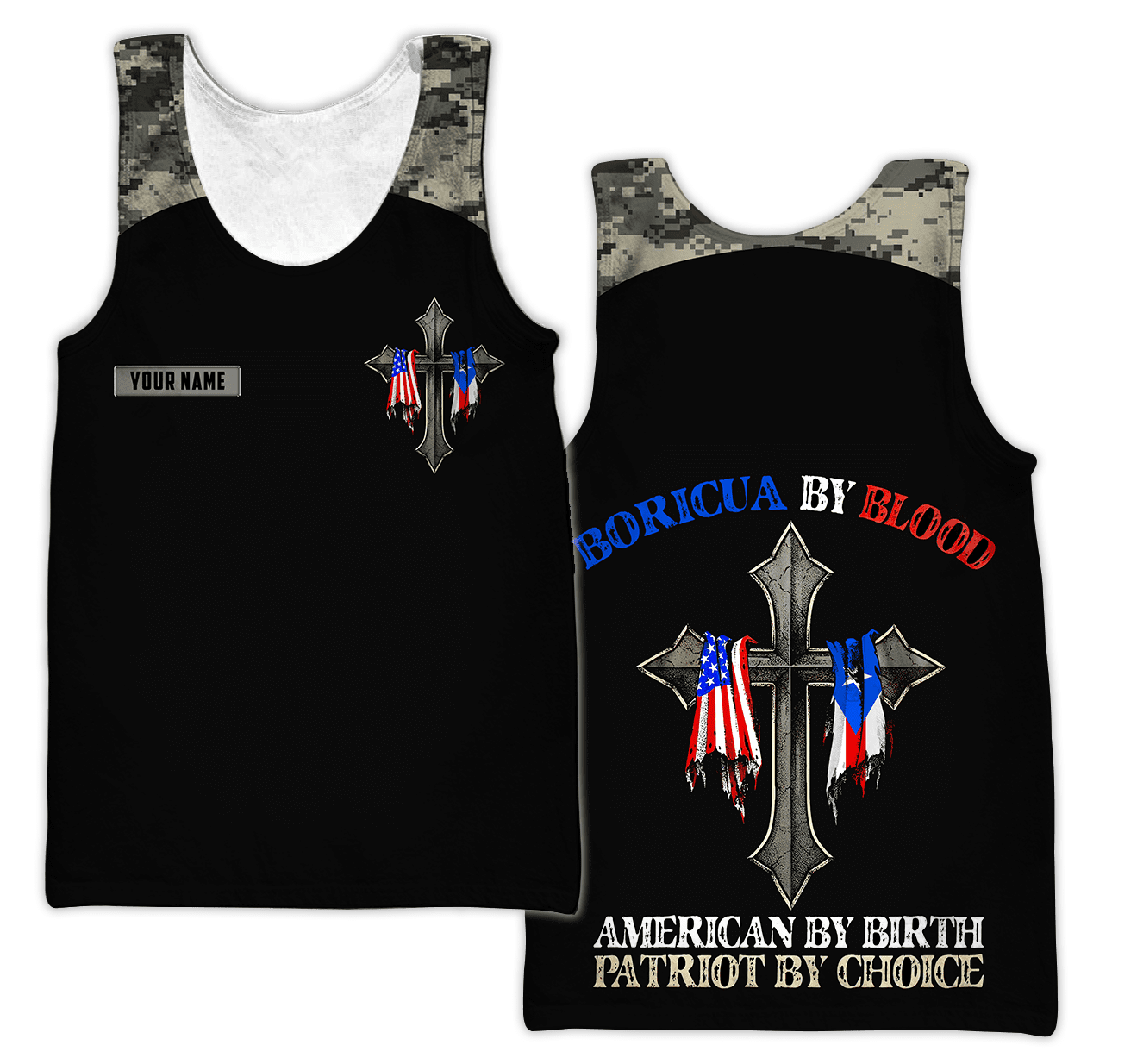 Customize Name Puerto Rico 3D All Over Printed Unisex Shirts