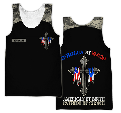 Customize Name Puerto Rico 3D All Over Printed Unisex Shirts