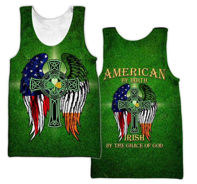 American By Birth - Irish By The Grace Of God 3D All Over Printed Unisex Shirts DQB02012101