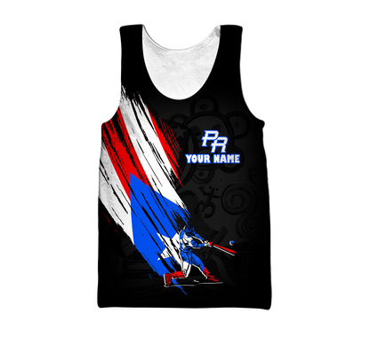 Custom Name Baseball Puerto Rico Hoodie For Men And Women MH15032102