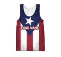 Customize Name Puerto Rico 3D All Over Printed Unisex Shirts