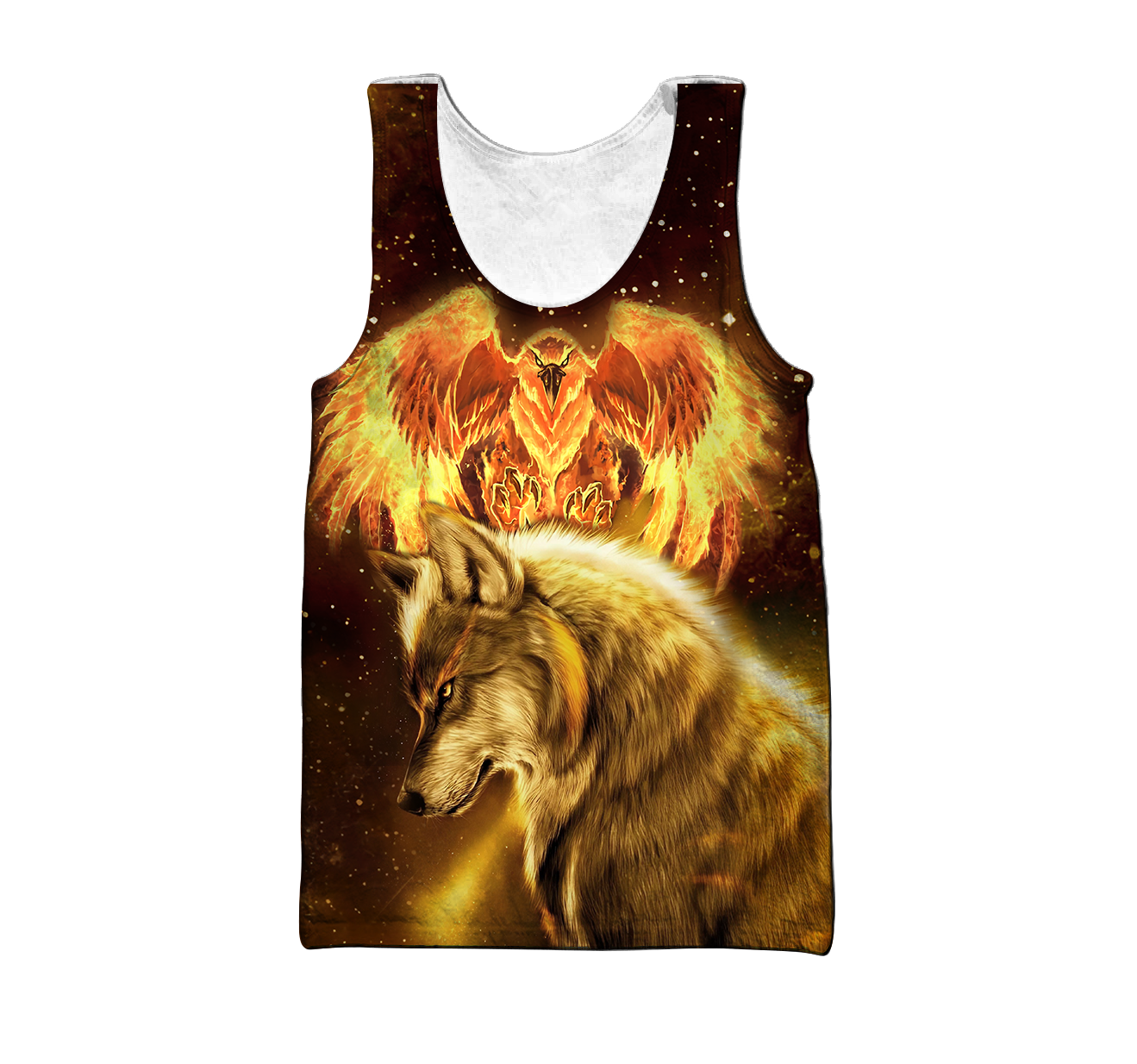 Fire Eagle And Wolf 3D Hoodie Shirt For Men And Women LAM
