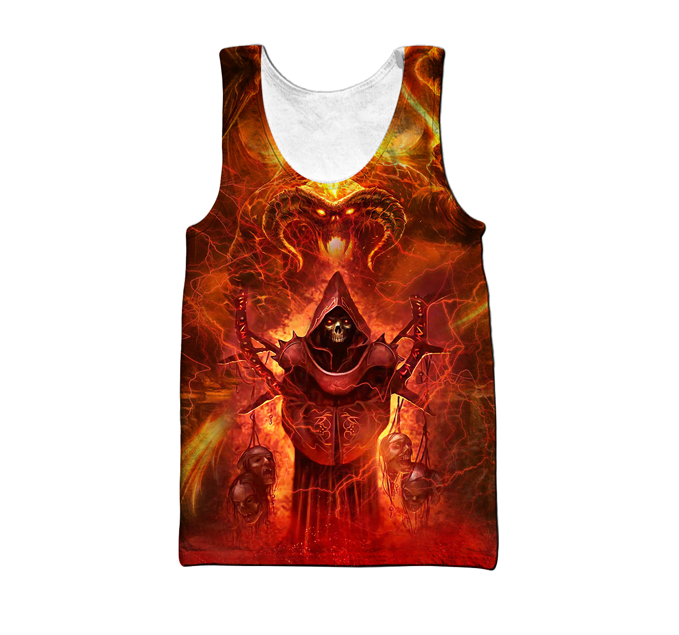 Premium Reaper Skull Fire 3D All Over Printed Unisex