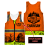 3D Chainsaw Logger Custom Name Unisex Shirts AM112057