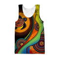 Aboriginal Green Turtles Australia Painting Art 3D design shirts