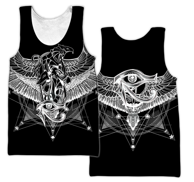 Egyptian Gods Ancient Tattoo black ver unisex 3d print shirts