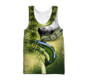 Custom name Bass Master Fishing camo 3D print shirts