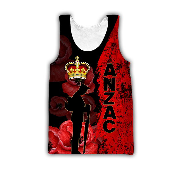 Anzac Day New Zealand Poppy 3D Printed Unisex Shirts TN NTN02042101