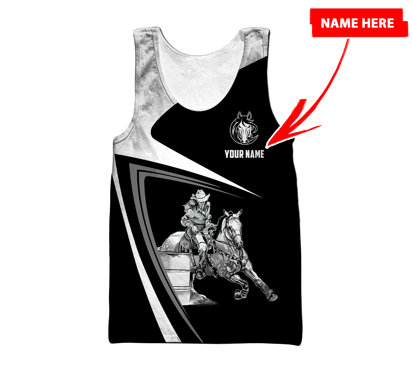 Personalized Barrel Racing 3D All Over Printed Hoodie